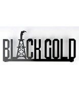 Black Gold Wall or Desk Metal Sign - Black - €55,62 EUR