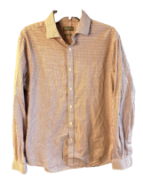 Michael Kors mens red plaid button down slim fit long sleeve cotton size... - $16.98