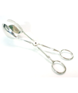 Large Silver Plated 23 cm Salad or Pastry Scissors Style Tongs -  Made i... - $16.46