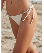 American Eagle Aerie Cheekiest Shine Pique Tie Bikini Bottom White Beads... - €19,87 EUR