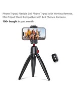 Phone Tripod, Flexible Cell Tripod with Wireless Remote, Mini Black  - $29.85 CAD