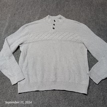 Chaps Henley Sweater Men XXL 2XL Gray Nice Pullover Cozy Autumn Fall Wea... - €10,56 EUR