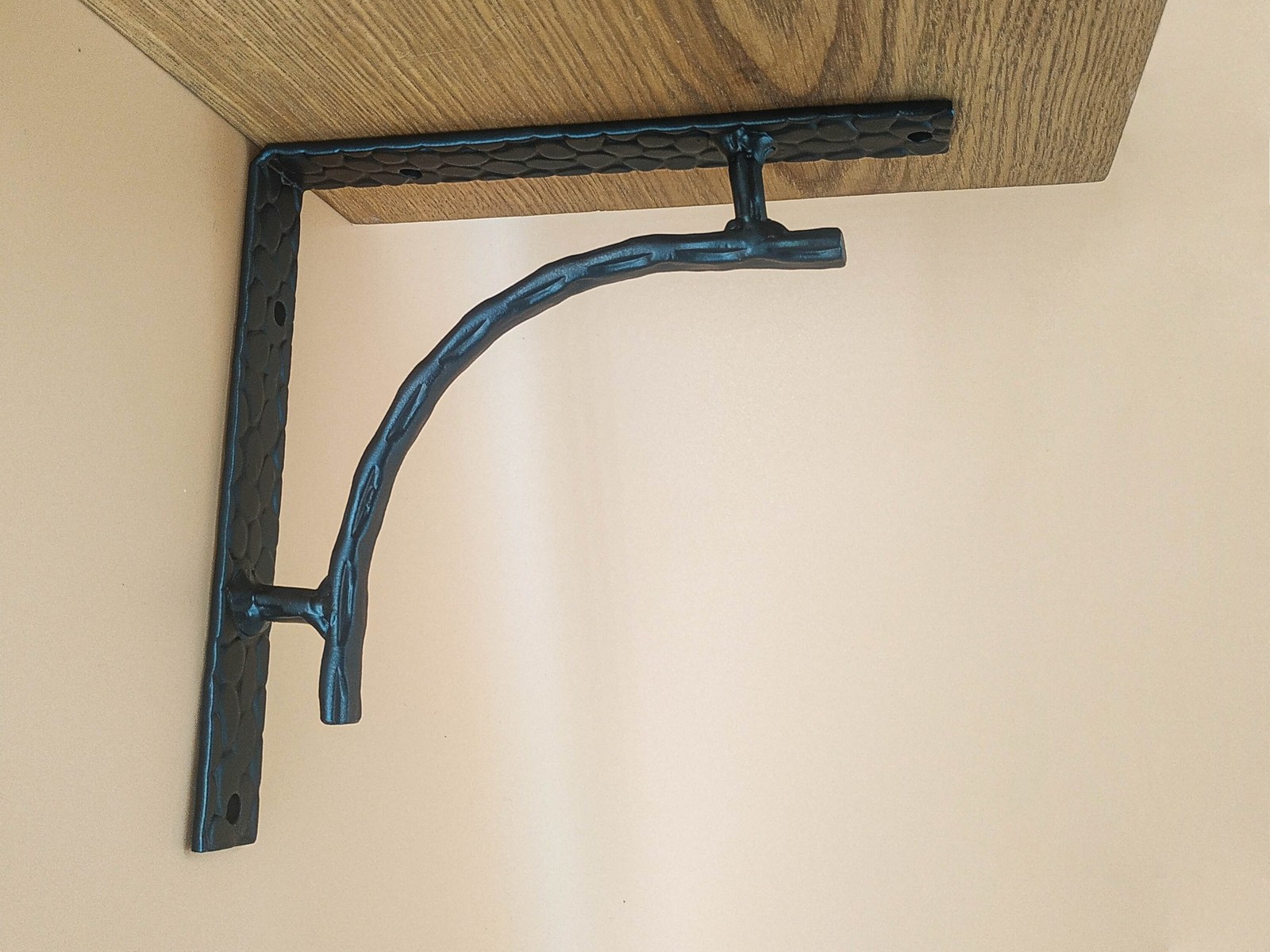 Hand-forged metal shelf brackets designed for storage and organization o... - $20.00