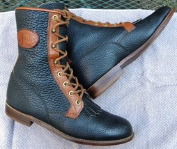 Justin USA BULLHIDE Leather 8&quot; Western Paddock Boots Vintage Lace Up 2 W... - $2,283.42 MXN