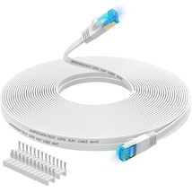 Cat 6 Ethernet Cable 100 Ft,Flat Internet Network Lan Patch Cords-Solid ... - £30.67 GBP