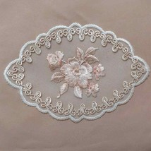 Applique Embroidered Tulle Lace 12×19 SWEET TRIMS 3BK-20065 Trimming - $4.49