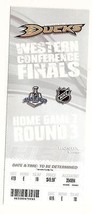 2007 NHL Playoff Ticket ROUND 3 Anaheim Ducks Detroit Red Wings Game 2 - £57.46 GBP