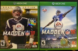 Madden NFL 18  G.O.A.T. Edition And Madden 16 X Box Video Games With Cases - £9.73 GBP