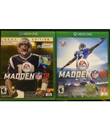 Madden NFL 18  G.O.A.T. Edition And Madden 16 X Box Video Games With Cases - £9.63 GBP