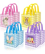 8Pcs Happy Easter Egg Hunt Bags Easter Gift Bags with Handles Watercolor... - £18.57 GBP