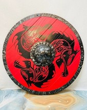 Medieval Viking Dragon face Knight Battle War Round Shield Wall Art Decor Shield - £101.86 GBP