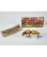 Vintage Heddon River Runt Spook Sinker Yellow Red In Box w/ Catalog 9110... - £37.32 GBP