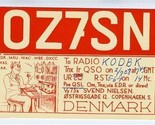 OZ7SN QSL Card Copenhagen Denmark  1958 - £8.73 GBP