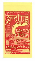 Grotus Horsey Skrew Vintage 1993 Concert Handbill Card Kennel Club San F... - $34.70