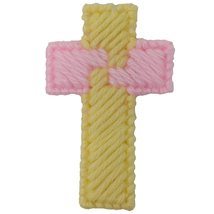 Handmade Christian Cross Decoration in Pastel Colors - $11.00