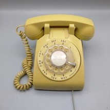 Rotary Dial ITT Carlson Stromberg Yellow Telephone Vintage Retro  - $39.59