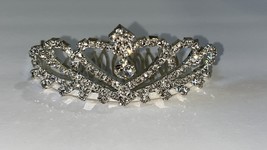 Mini Crystal HEART TIARA Hair Comb Costume Accessory PROM Wedding Princess - $10.00