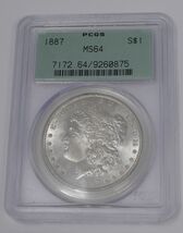 U.S Mint 1887 Morgan Silver Dollar Coin PCGS 64 - $174.99
