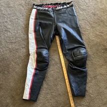 Vintage DAINESE Pants Racing Moto Trousers Bike Men&#39;s Leather Size 36 X 24 - $123.75