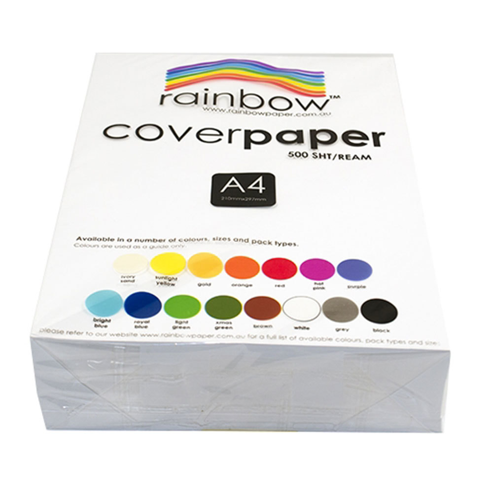 Primary image for Rainbow A4 Cover Paper 125gsm (White)