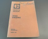 Caterpillar 3160 Engine Feb 1969 98M1 - Up Form UEG0067S Parts Manual Ca... - £18.97 GBP