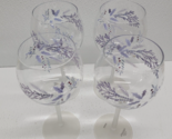 Pfaltzgraff Winter Frost Wine Goblet Set of 4 Etched Handpainted Frosted... - $40.53
