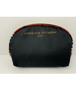 Adrienne Vittadini Toiletry Cosmetic Bag Travel Black Zip Top Unused - £9.42 GBP