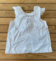 j crew NWT women’s sleeveless ruffle hem blouse size 4P white R1 - £18.38 GBP
