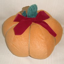 Hallmark Pumpkin Fall Halloween Thanksgiving Decoration Gold Leaf Plush - £11.67 GBP