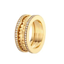  female male ttanium steel ring white black ceramic bv ring spring wedding replica ring thumb200