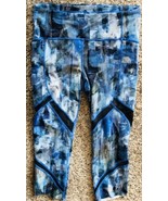 Lululemon Yoga Capri Pants 4 Blue Floral - £19.42 GBP