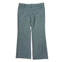 Norma Kamali Size 16 Pants Trouser Black Mini Plaid Straight Leg Mid Rise Career - $23.34