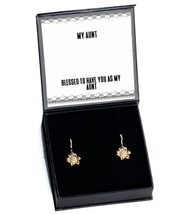 Joke Aunt Sunflower Earrings, Blessed to Have You As My Aunt, Gifts for, Present - £39.46 GBP
