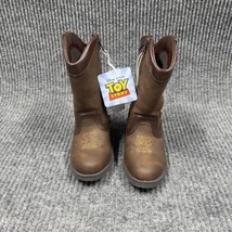 Disney Pixar Toy Story 4 Woody Brown Zip Boots Boys Toddler 8 Cowboy Wes... - $47.11