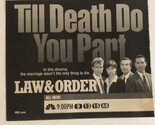 Law And Order Tv Series Print Ad Vintage Sam Waterston Jerry Orbach TPA3 - $5.93