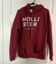 Hollister Hoodie  Sweatshirt Burgandy with White Writing Unisex Size Large - £15.36 GBP