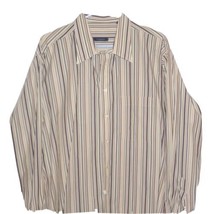 Burberry London XL Rainbow Striped Long Sleeve Button Up Men Shirt Made In USA - £23.70 GBP