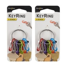 Nite Ize KRG2-11-R3 Keyring S-Biner, 2 Pack, Multi Color Clip Keychain - £35.52 GBP