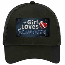 This Girl Loves Her Cowboys Novelty Black Mesh License Plate Hat - £22.70 GBP