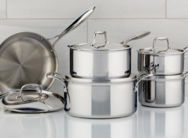 SuperSteel Tri-Ply Clad Stainless Steel 10-Piece Meyer, Made in Canada - £286.87 GBP