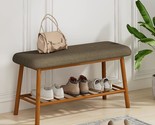 Bamworld&#39;S Indoor Entryway Bench With Storage Is Made Of Bamboo And Feat... - $99.95