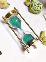 Brass Sand Timer Hourglass Sand Clock Timer 4&quot; Height Vintage Decorative... - $37.18