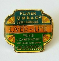 1992 Over The Line World Championship Player OMBAC San Diego CA Enamel Pin VTG - £7.50 GBP