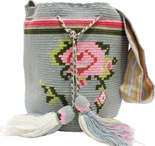 Handmade Wayuu Crochet Tote Bag, Woven Mochila, Colombian Tribal Bag, Be... - $96.04