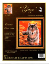 “Gaze” Wolf Counted Cross Stitch Pattern By Dyan Allaire Kustom Crafts Inc. - £14.05 GBP