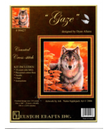 “Gaze” Wolf Counted Cross Stitch Pattern By Dyan Allaire Kustom Crafts Inc. - £13.85 GBP