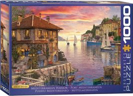 EuroGraphics Mediterranean Harbor by Dominic Davison 1000-Piece Puzzle - $23.56