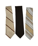 Lot of 3 Vintage 1970&#39;s Men&#39;s Neckties Wide Brown Beige Retro - $445.00 MXN