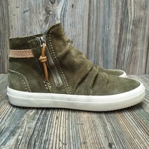 SPERRY Top Sider Crest Lug Zone Suede Leather Boot Sneaker Green Womens 6.5 EUC - £14.54 GBP