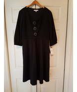 SANDRA DARREN STUDIO I WOMAN&#39;S BLACK DRESS SIZE 14 STYLE #056775 (NEW) - £23.24 GBP